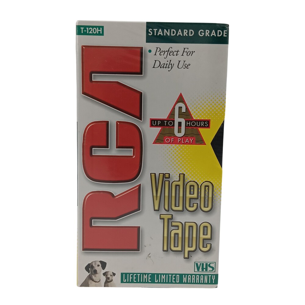 RCA T-120H VHS Videocassette Standard Grade 6 Hour EP Blank Video Tape